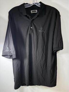 Acura POLO GOLF SHIRT MEN Large Black Short Sleeve